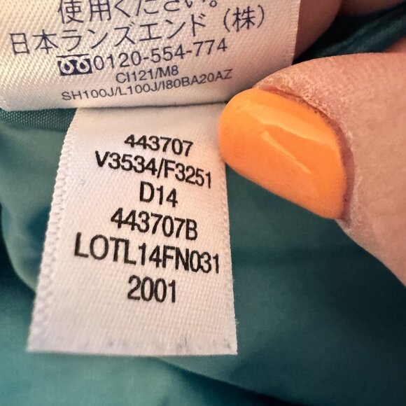 Lands End Vintage Womens‎ Down Puffer Vest Blue Small 6-8 Lightweight Outerwear - Picture 8 of 9